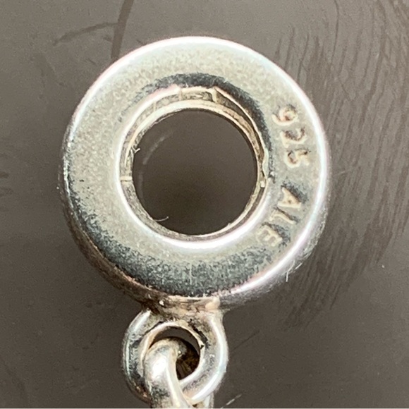 Pandora retired 925 sterling silver ALE cross with blue stones - Picture 2 of 3